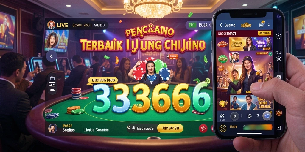 Screenshot menunjukkan dealer langsung berinteraksi dengan pemain di 333666.