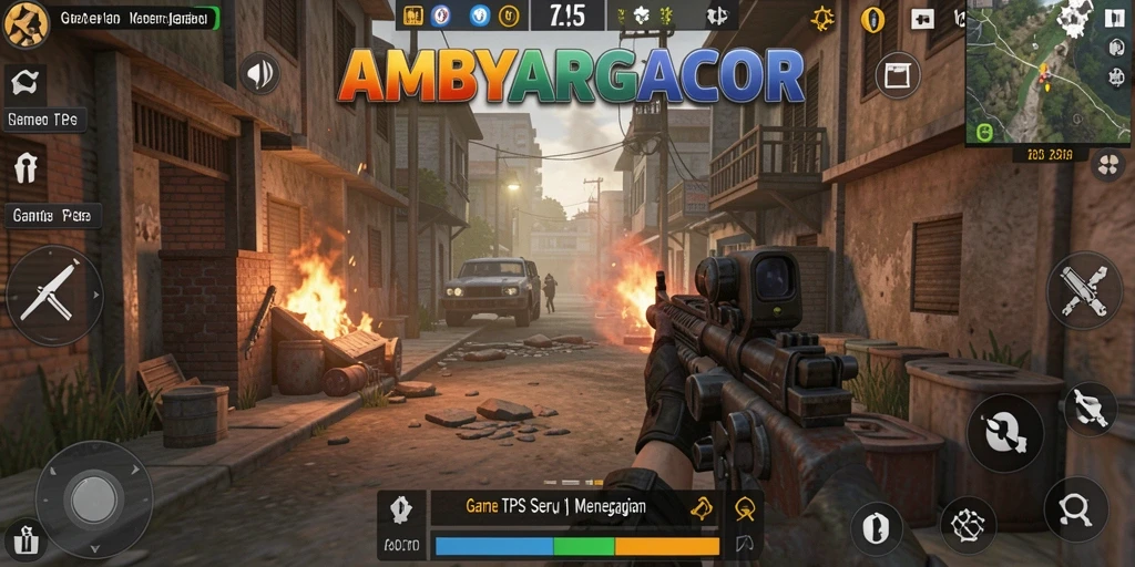 Gameplay intense AMBYARGACOR dengan pertempuran seru dan grafis menawan.