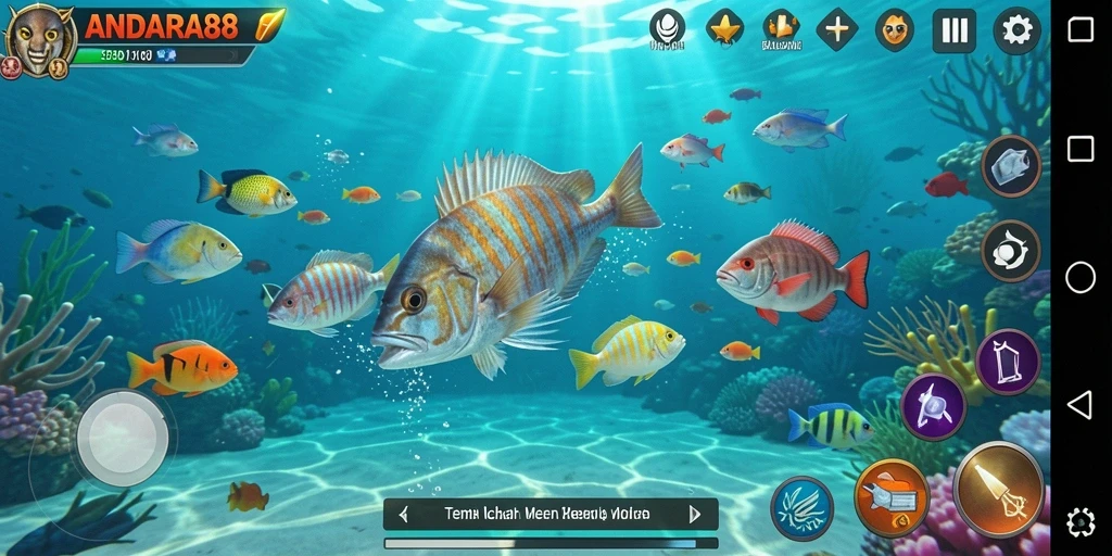 Tampilan gameplay seru dari Tembak Ikan ANDARA88.
