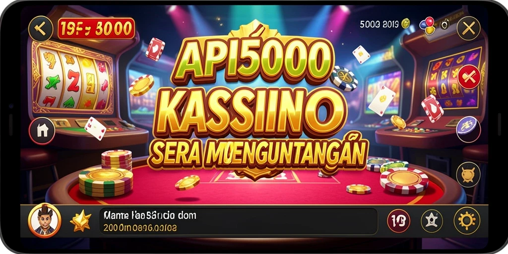 Tangkapan layar menunjukkan aksi seru bermain Kasino dalam API5000.