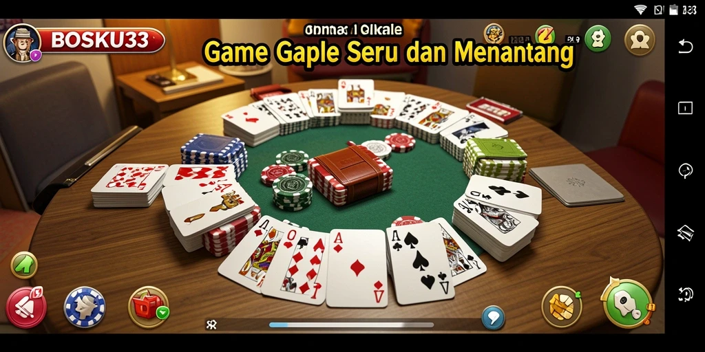 Gameplay seru Gaple yang mengasyikkan di BOSKU33.