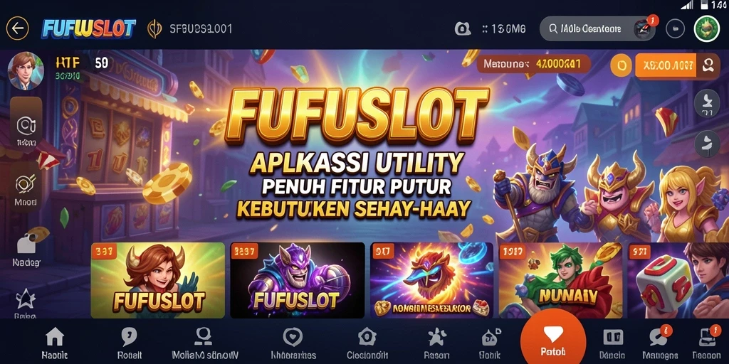 Tampilan antarmuka FUFUSLOT dengan fitur-fitur fungsionalnya.