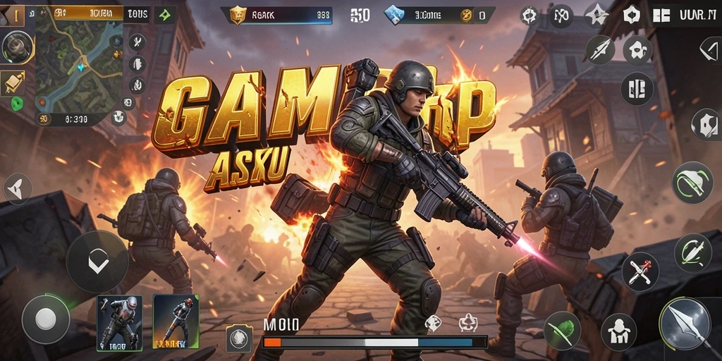 Tampilan aksi epik dalam GAMERP dengan gameplay yang intens.