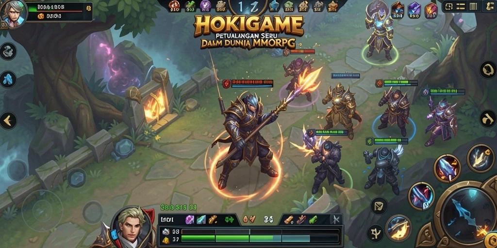 Tampilan gameplay HOKIGAME yang epik dan menakjubkan.