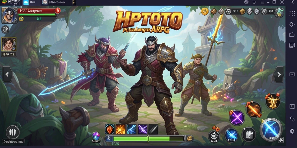 Screenshot HPTOTO menampilkan aksi seru dalam pertempuran ARPG.