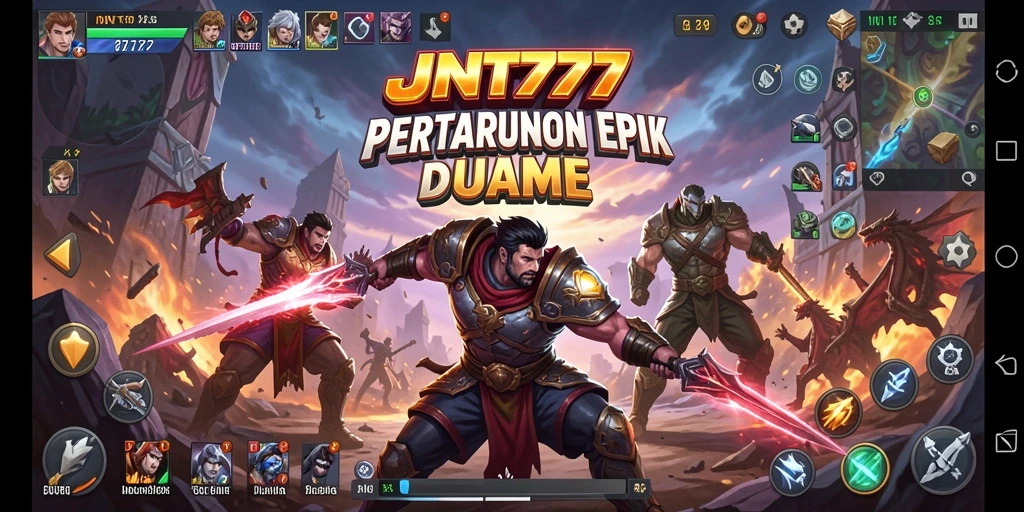 Tampilan gameplay JNT777 menampilkan pertarungan yang seru dan mendebarkan.