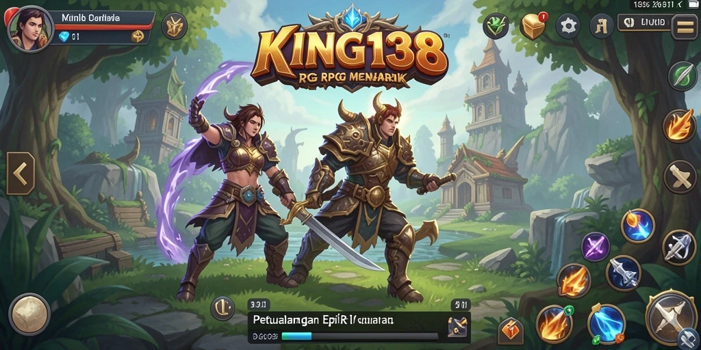 Tampilan menakjubkan dari gameplay RPG di KING138.