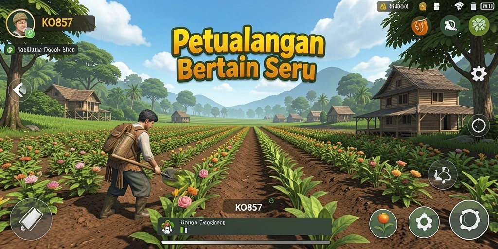 Screenshot KO857 menampilkan gameplay bertani yang seru dan menarik.