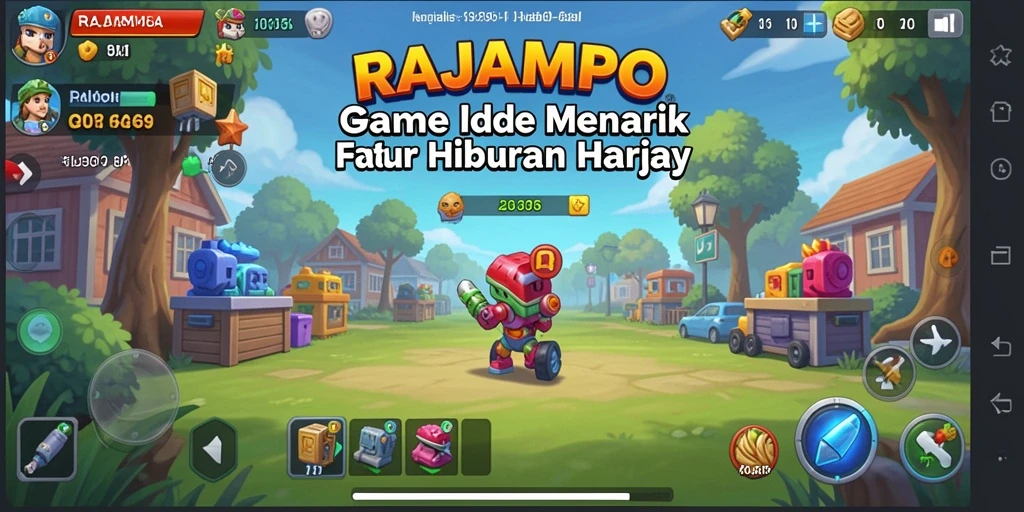Screenshot gameplay RAJAMPO yang menampilkan elemen Idle yang menarik.