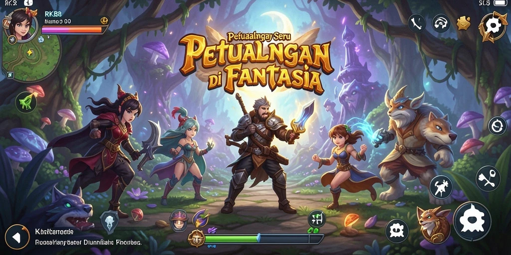 Screenshot utama RK88 menampilkan gameplay dinamis dan penuh aksi.