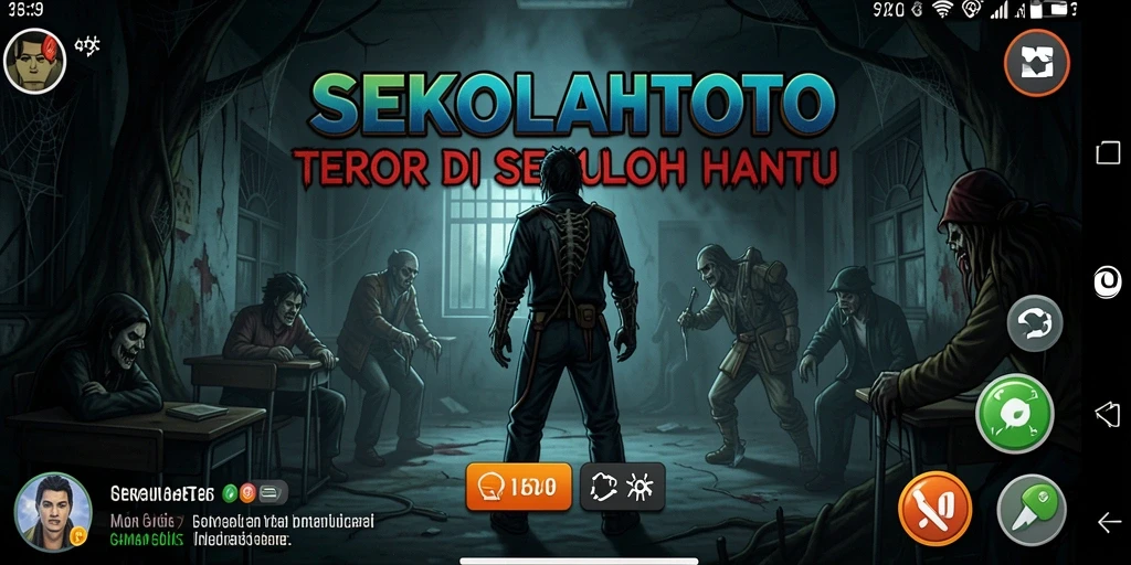 Screenshot dari gameplay mencekam di SEKOLAHTOTO.