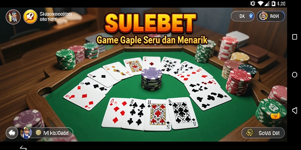 Tampilan gameplay Gaple yang seru dan interaktif di SULEBET.